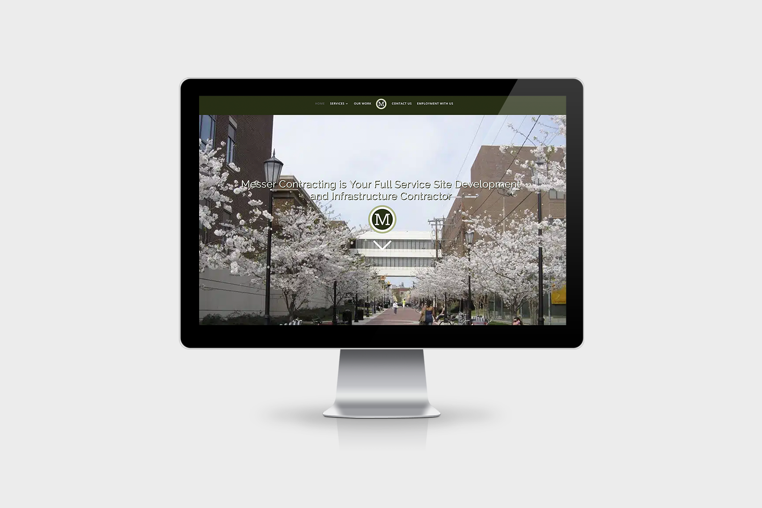 Messer Contracting Website Mockup Managed WordPress hosting and maintenance plans.